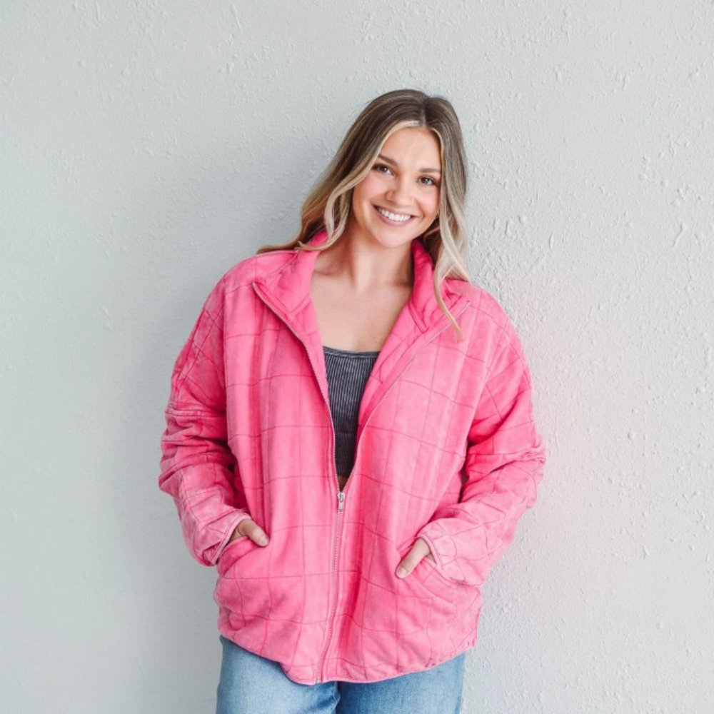 Bubblegum Quilted Coat